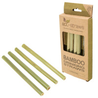 Bambusowa, wielorazowa słomka do picia, całkowicie naturalna, 145 mm, Ecostrawz
