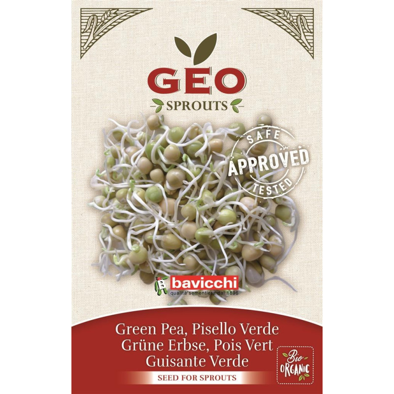 Groszek - nasiona na kiełki GEO, certyfikowane, 90g, Bavicchi