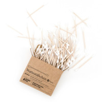 Biodegradowalne patyczki higieniczne do uszu - wykonane z bambusa i certyfikowanej bawełny organicznej, 100 szt., HYDROPHIL