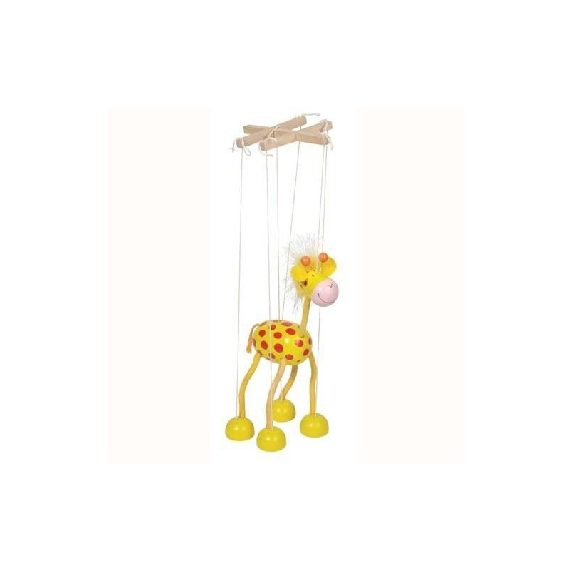 Drewniana marionetka do zabawy w teatrzyk, wzór Żyrafa, 3y+, Goki