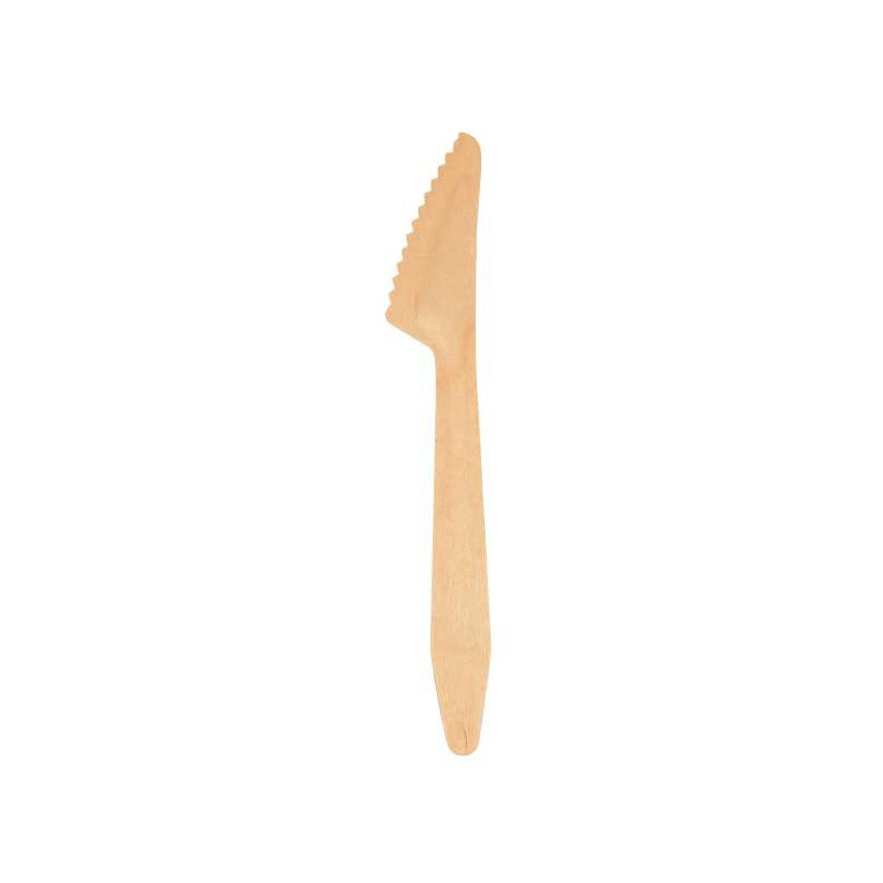 Nóż z drewna brzozowego, kompostowalny, 16,5 cm, Abena Foodservice