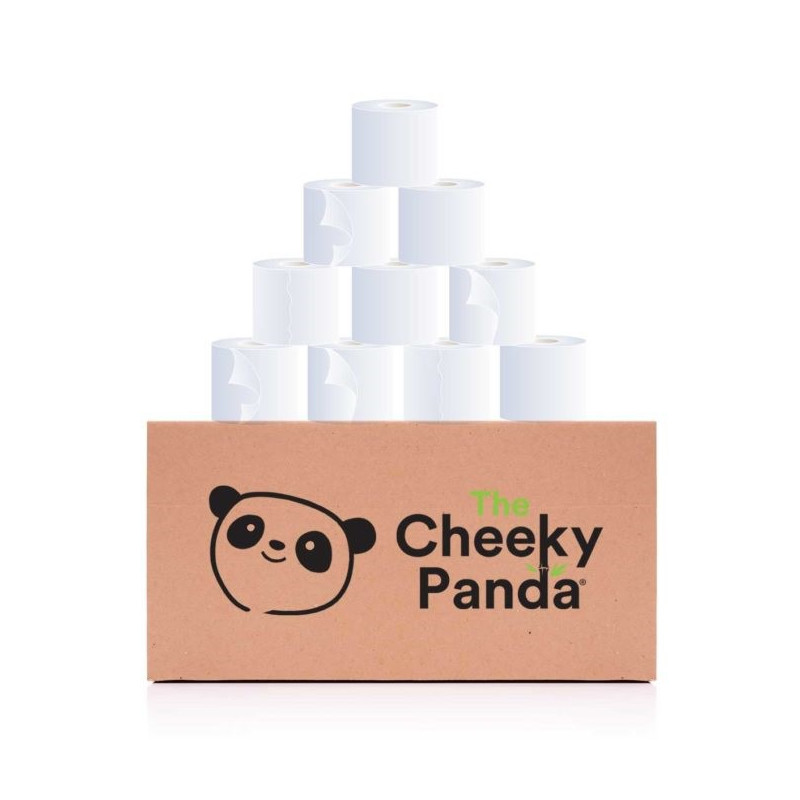 Bambusowy papier toaletowy trzywarstwowy, opakowanie PLASTIC FREE, 24 rolki, The Cheeky Panda