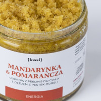 Aromatyczny peeling cukrowy do ciała, Mandarynka i pomarańcza, 250 ml, Iossi