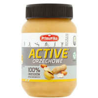 Masło orzechowe Active, 100% orzeszków arachidowych, bezglutenowe, 470g, Primavika