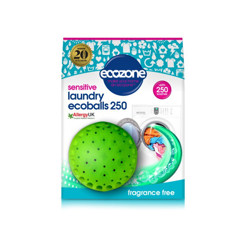Ecoballs kule piorące na 250 prań, SENSITIVE, bezzapachowe, Ecozone