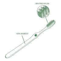 Bambusowa szczoteczka do zębów, Włosie miękkie, certyfikat FSC, Bambaw
