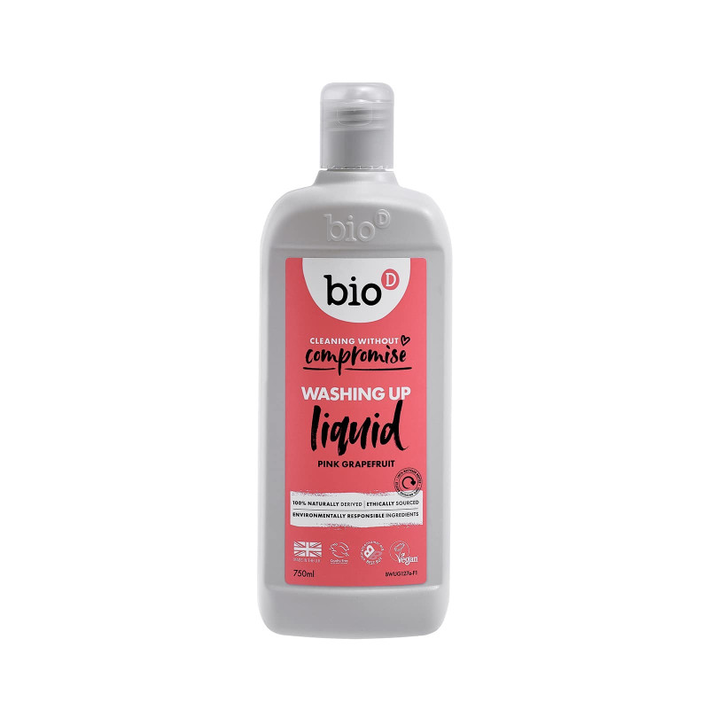 Hypoalergiczny skoncentrowany płyn do mycia naczyń GRAPEFRUIT, delikatny dla skóry, 750 ml, Bio-D (BWUG127)
