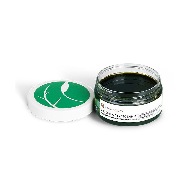 Zielone Oczyszczanie, maseczka do twarzy z algami morskimi, 100 ml, Opcja Natura