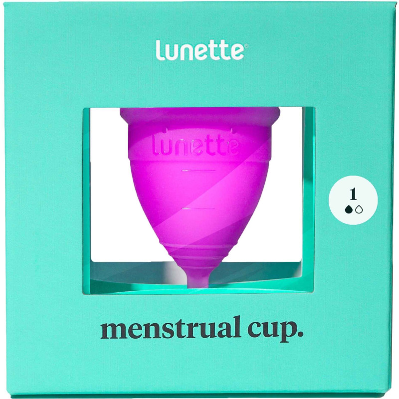 Kubeczek menstruacyjny Lunette, model 1, fioletowy + woreczek