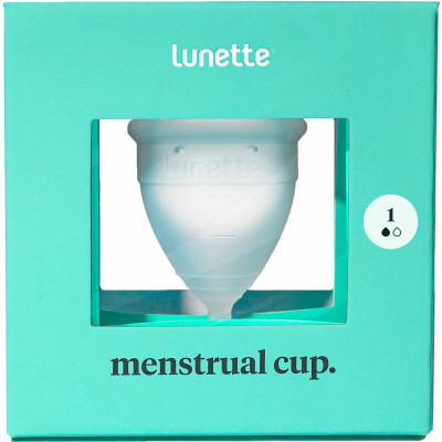 Kubeczek menstruacyjny Lunette, model 1, przezroczysty + woreczek