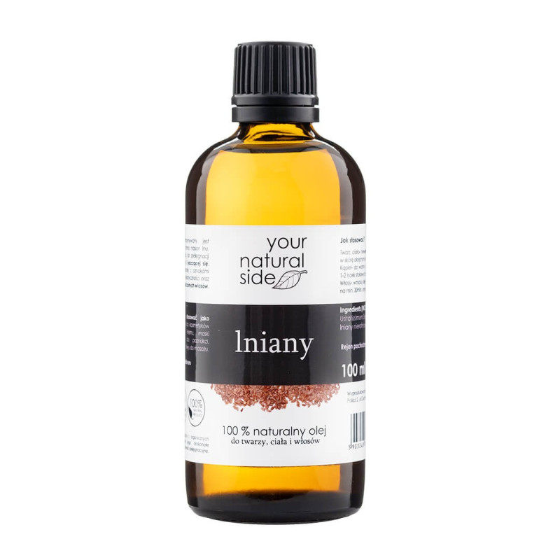 Olej Lniany, nierafinowany, Organic, 100 ml, Your Natural Side