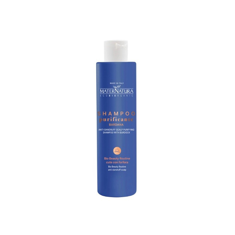 Oczyszczający szampon do skóry głowy z łupieżem, z łopianem, 250 ml, MaterNatura