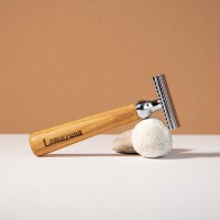 Wielorazowa maszynka do golenia z rączką z drewna dębowego, Lamazuna