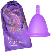 Kubeczek menstruacyjny Me Luna CLASSIC XL SHORTY fioletowy z łodyżką