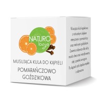 Musująca kula do kąpieli, Pomarańczowo-Goździkowa, 75g, Naturologia