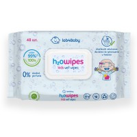 H2O Kids Wipes, 48 szt., wodne chusteczki dla dzieci i niemowląt, rozpuszczalne - do spłukiwania w toalecie, Produkt POLSKI