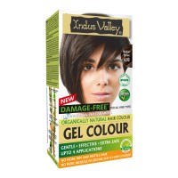Żelowa farba do włosów, naturalna, najwyższa skuteczność pokrycia siwych włosów, ŚREDNI BRĄZ, Bio-Natural, halal, Indus Valley