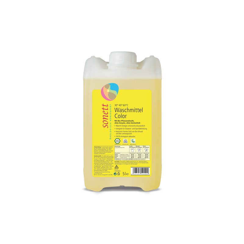 Ekologiczny płyn do prania, miętowo-cytrynowy, KOLOR, Sonett, 1,5 litra