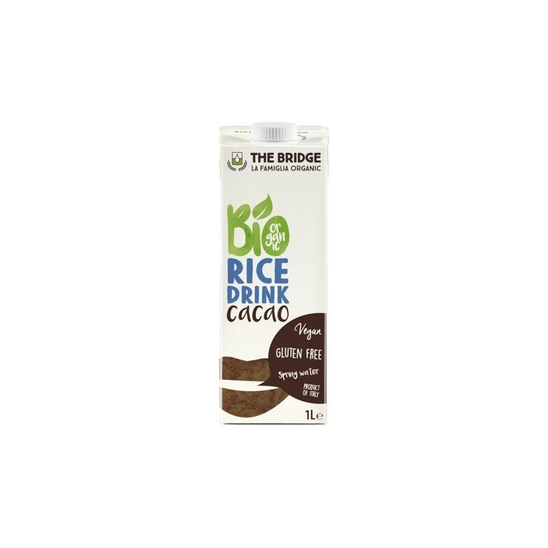 Ekologiczny napój z włoskiego ryżu z kakao bez glutenu 1l The Bridge