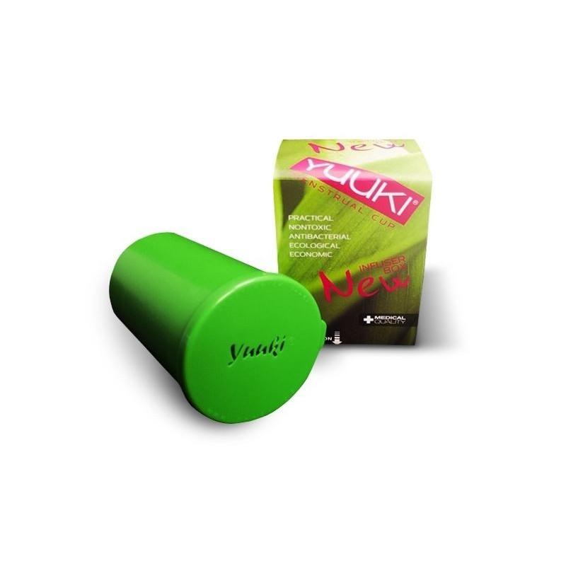 Pojemniczek do dezynfekcji kubeczka menstruacyjnego, zielony, Yuuki